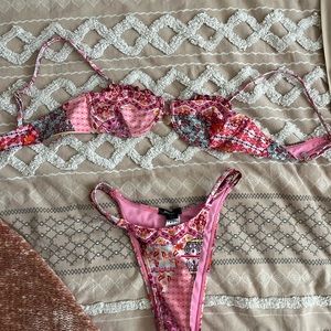 Nasty Gal patterned bikini